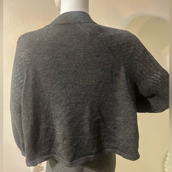 Eileen Fisher Charcoal
Metallic Shimmer Fine
Merino Cropped Sweater
Cardigan - Picture 7 of 12